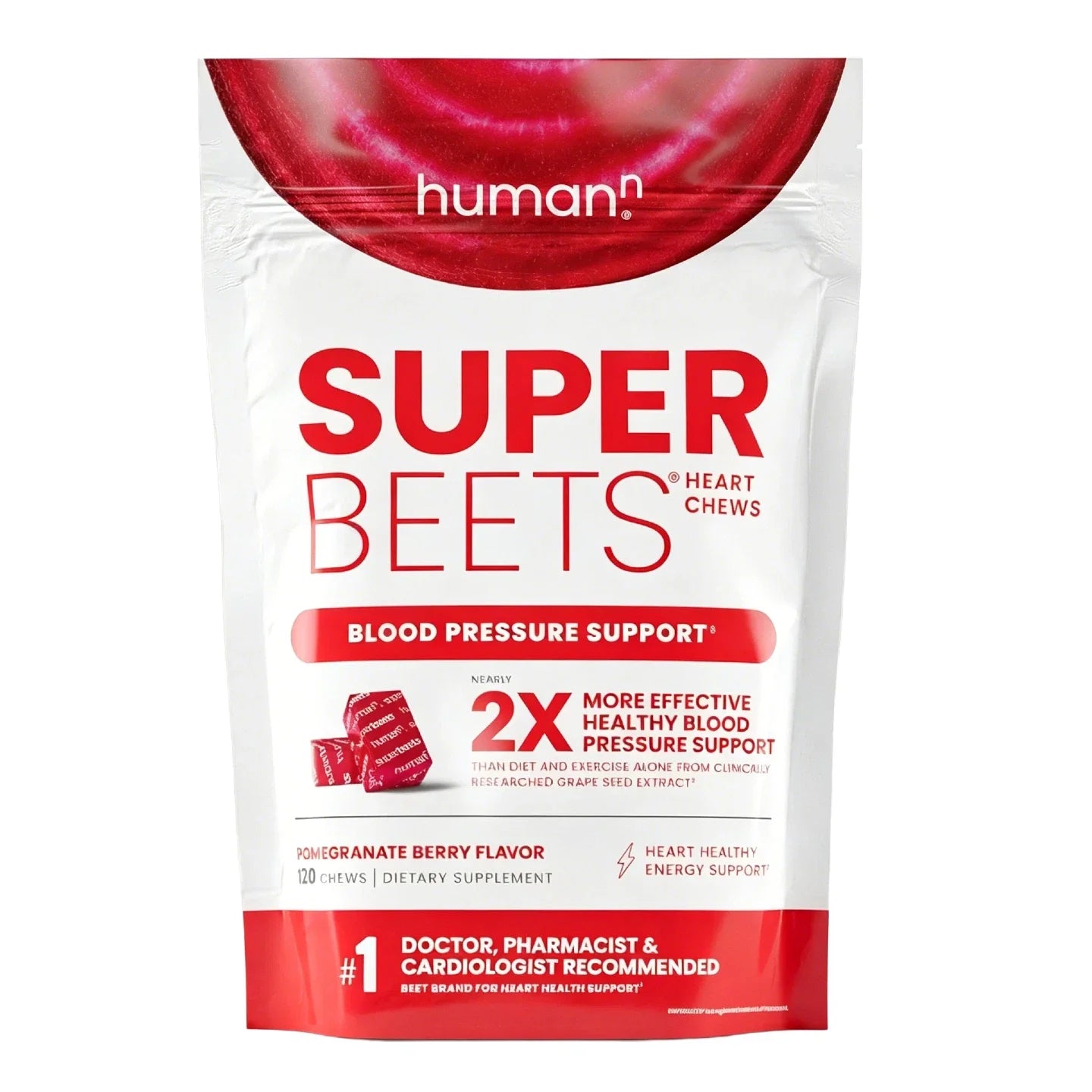 Humann SuperBeets Heart Chews 60pcs Energy Supplement